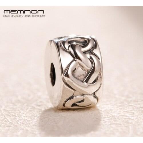 2019 New Mothers day 925 sterling silver Knotted Hearts Clip beads charms fit bead bracelets DIY gift for women fine jewelry