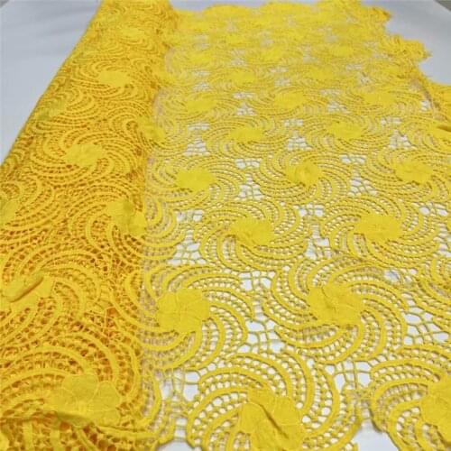 New High Quality Yellow African Lace Fabric 2021 French Milk Tull Nigorian Fabric For Women Wedding Dress Summer jy-130