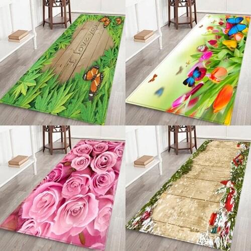 Christmas flowers, flannel prints, home floor mats