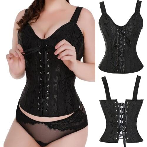 Sexy Corset Underbust Women Gothic Corset Top Slimming Waist Belt Basque Black White Red Corsets Bustier Plus Size Corselet 6XL