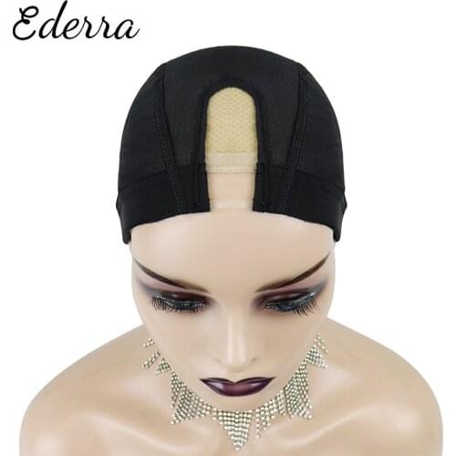 Wig Cap for Making Wigs with Adjustable Strap on the Back Weaving Cap Glueless Wig Caps Good Quality Hair Net Black