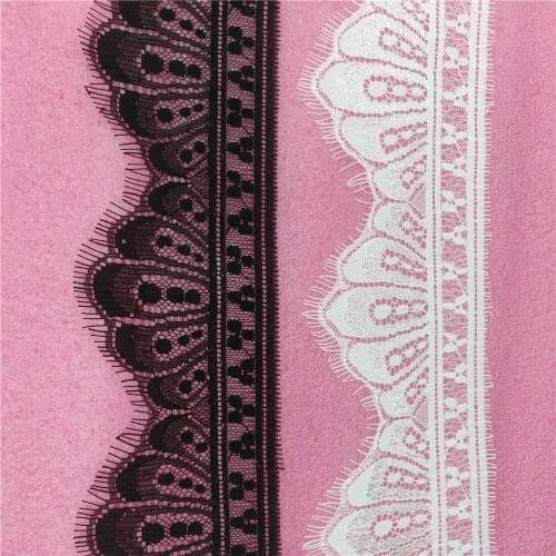 8cm Wide Thin and Soft Sewing Lace Crafts Eyelashes Lace Trim Fabric For Wedding Dress Clothing Bra lace material Handmade