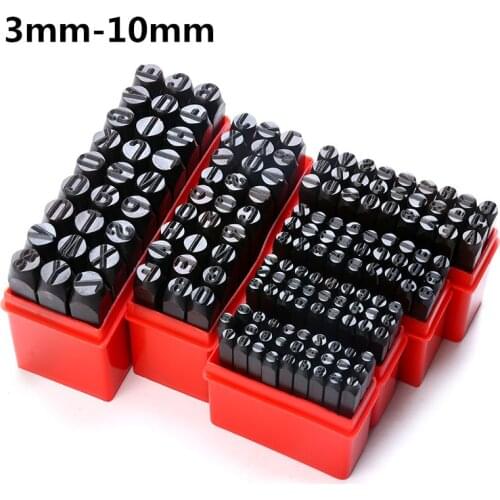 3 - 10mm ALPHABET Numer Die Punch Letter Steel Stamp in Case for Jewelers Set METAL DIY handmade vegetable tanned leather A-Z