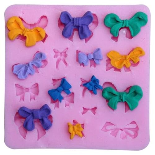 Baking DIY Liquid Silicone Mold Bow Fondant Mold Cake Tool C014