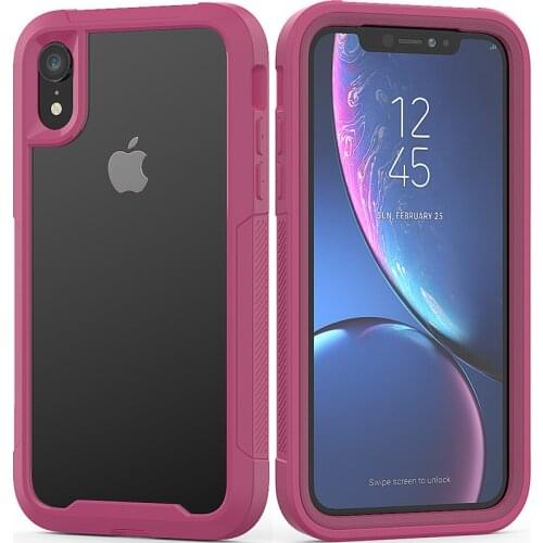 PC+TPU Silicone Bumper Frame Shockproof Case for iPhone X XR XS Max Clear Ultra-Thin Protective Case for 11 12Pro Max 6 7 8 Plus
