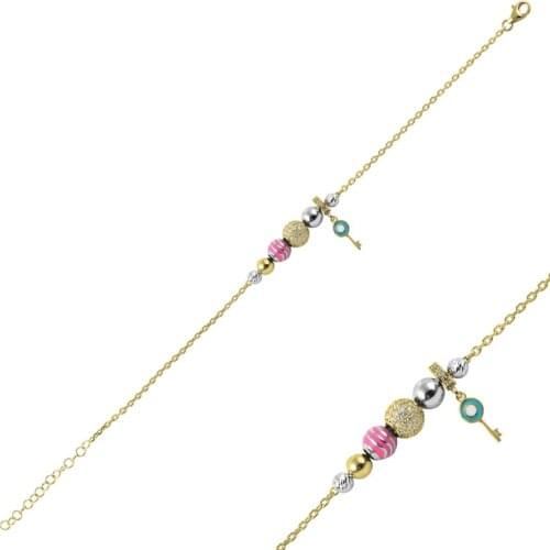 Silverlina Silver Zircon Stone Moving Piece Bracelet