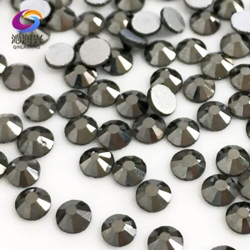 SS3-SS34 Mineral Gray color Non HotFix flatback Top-level glass crystal 3D Nail Art Rhinestones diy Decorations MFKH