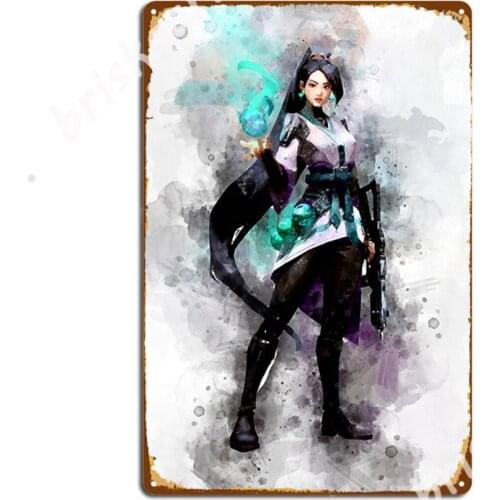 Valorant Sage Painting Metal Signs Painting Décor Cinema Club Home Printing Tin sign Posters