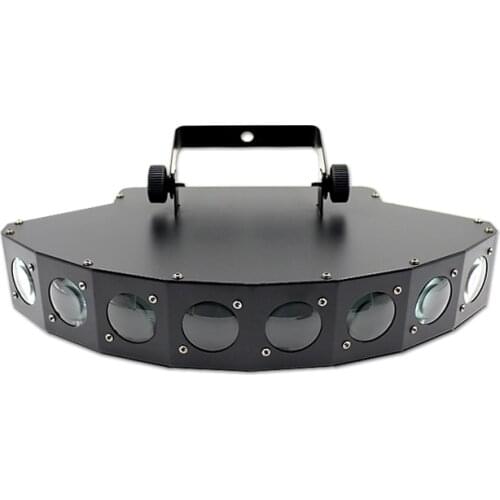 Fan-shaped eight-eye laser light, strong beam stage lighting, voice-activated stage performance, colorful flash, bar, nightclub