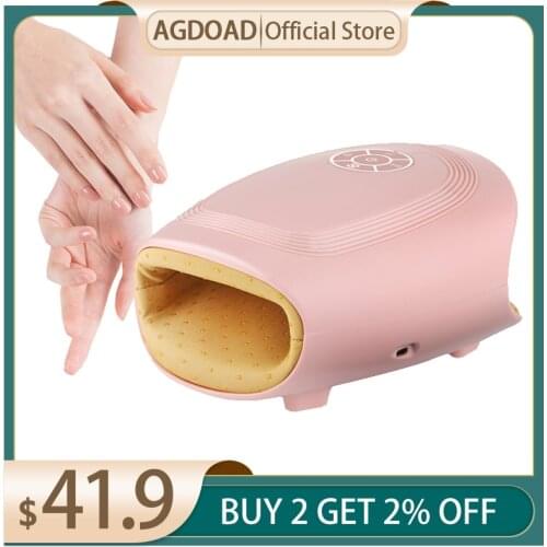 Air Compression Hand Massager 4 Modes Vibration Massage Hot Compress Finger Acupoint Hand Massage Machine for Arthritis