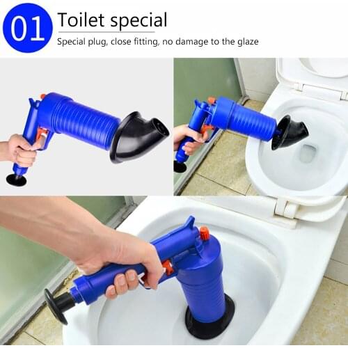 Air Pump Pressure Pipe Plunger Drain Cleaner Sewer Sinks Basin Pipeline Clogged Remover Bathroom Kitchen Toilet Cleaning Tools