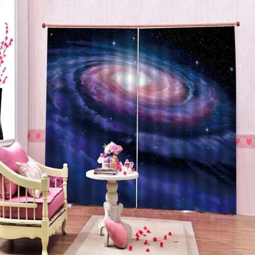 Earth Window Curtain Universe Earth print Blackout Insulated curtain for Living Room Bedroom home drapes