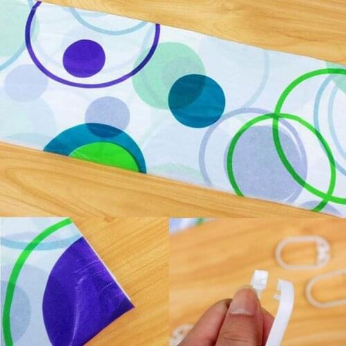 Bathroom Shower Curtain 150*150cm Bath Cutain Accessory Waterproof Polyester Fabric Mould Proof with 10 Hooks ALI88