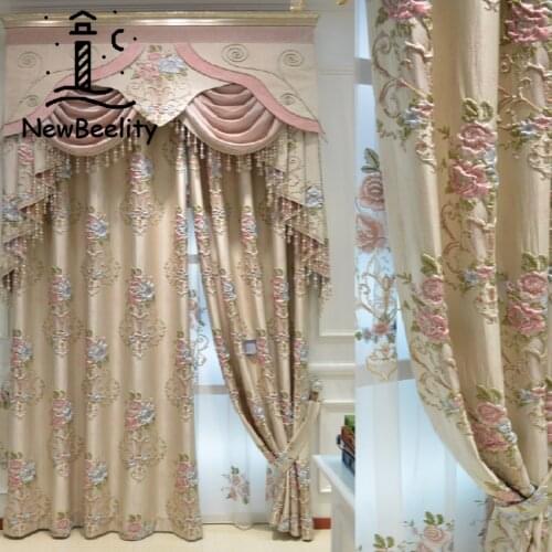 European Luxury Tulle Curtain High Blackout Curtains For Living Dining Bedroom Window Tulle Curtains