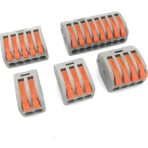 1000 Pcs Universal Cable Wire Connectors Fast Compact Wire Connection Push In Wiring Terminal Block Lever Nut Wholesale K2