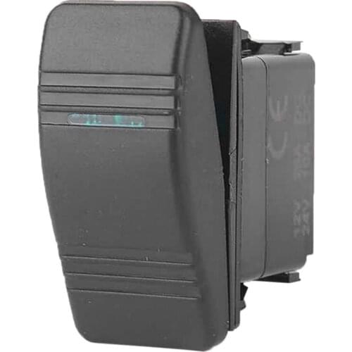 3Pin Rear Lights Rocker Switch On-Off Green LED Light 24V 12V