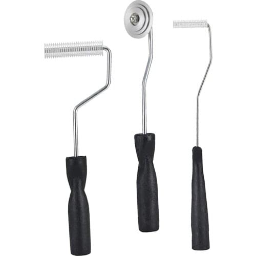 3pcs Fiberglass Roller kit, Fiberglass Bubble Paddle Tool Laminating Roller Kit for Tub Shower Bathtub Boat Repair (3pcs Set)