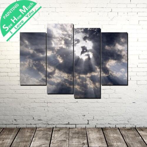 4 Piece Fear of the Loard Wall Art Canvas Posters and Prints Decorative Pictures Wall Paintings for Living Room Home Decoration