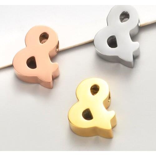 5Pcs/Lot 1.8mm Small Hole Bead Stainless Steel and Symbol Beads For Diy Jewelry Making Necklace Bracelets