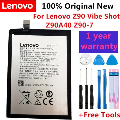 100% Original New Battery For Lenovo Z90 Battery BL246 Lenovo Vibe Shot Battery Z90A40 Z90-7 3000mAh Rechargeable Phone Battery