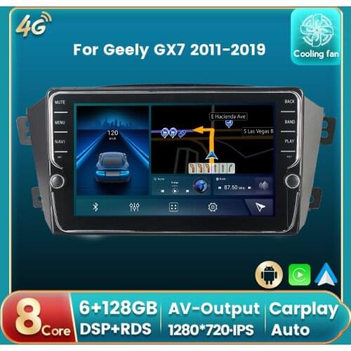7862 Android 10 Car Radio Multimedia GPS Player For Geely Emgrand X7 1 GX7 EX7 2011 - 2019 With 4GLTE 6+128G DSP Car Auto Stereo