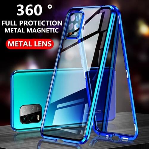 Metal Magnetic Hard Cover For OPPO A92S Case Luxury Dual Tempered Glass For oppo A8 A31 A91 A52 A72 A92 Lens Camera Shockproof