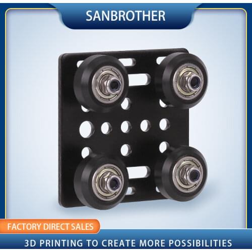 1set 3D Printer parts Openbuilds V gantry plat set special slide plate pulley for 2020 /2040 V-slot aluminum profiles wheels
