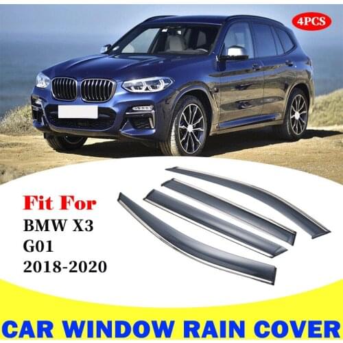 For BMW X3 G01 2018-2020 window visor car rain shield deflectors awning trim cover exterior car-styling accessories