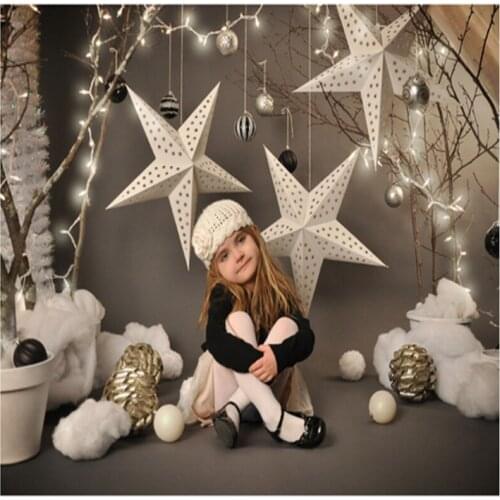Photography Backdrops Christmas star Computer Printed Customizd children Photo Christmas Backdrop for Photo Studio 5X7ft