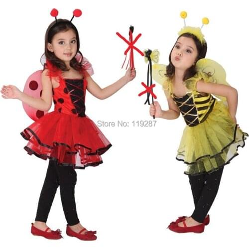 Shanghai Story Cute Ladybug fairy halloween costumes for kids girls, little girl Bee costumes girls Bee Fairy costume