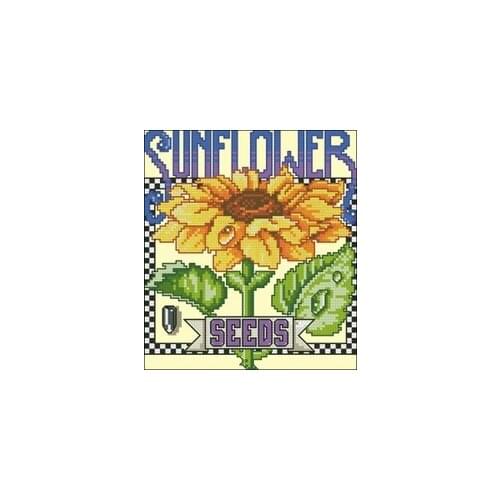 Water Drop Flower-Sunflower Counted Cross Stitch 11CT 14CT 18CT Cross Stitch Kits Embroidery Needlework Sets