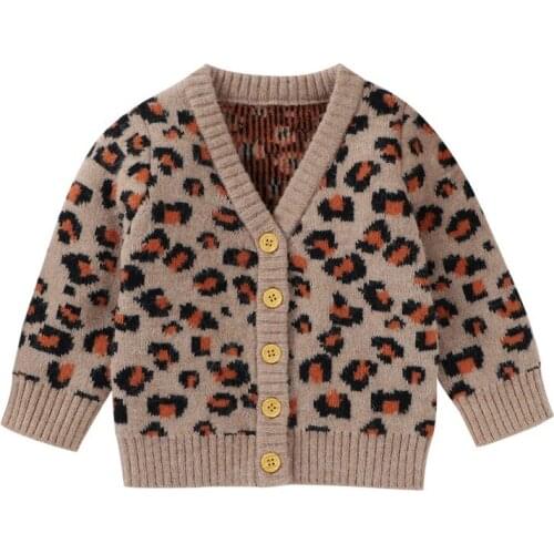 Baby Cardigan Kids Baby Boys Sweaters Leopard Knitted Sweater Girl Casual Long Sleeve Childrens Tops Toddler Boy Sweater4