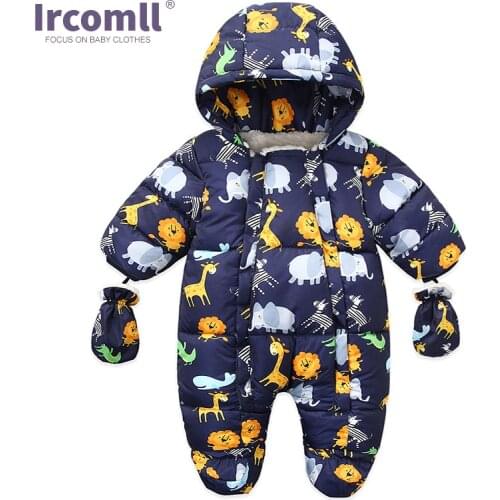 Ircomll Brand Newborn Baby Boy Girl Clothes Long Sleeve Warn Winter & Autumn Cartoon Printed Infant Bodysuit for Newborns