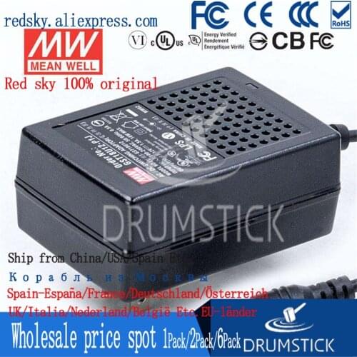 Only 11.11)MEAN WELL GST18U12-P1J (6Pcs) 12V 1.5A meanwell GST18U 12V 18W AC-DC High Reliability Industrial Adaptor