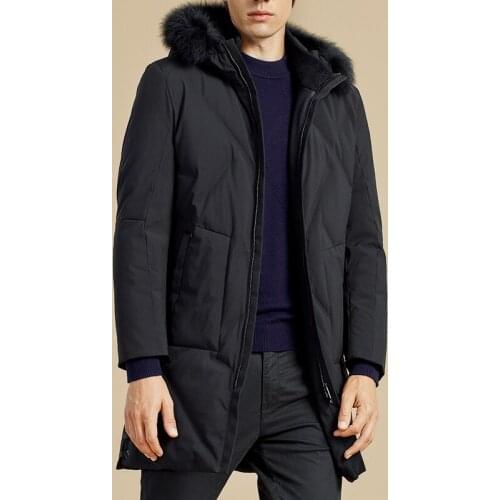 Winter Jacket 90%Duck Down Jacket Men Real Raccoon Fur Collar Coat Thick Long Parka Fashion Men Clothes YT6107160 MY793