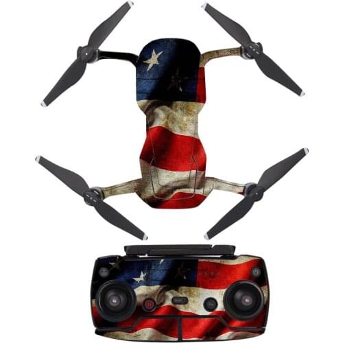 USA National Flag Style Decal Skin Sticker For DJI Mavic Air Drone + Remote Controller + 3 Batteries Protection Film Cover A0332