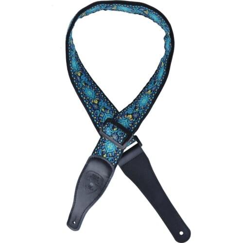 Folk Electric Guitar Acoustic Guitar Universal Leather Leather Headband High-end Embroidered Guitar
