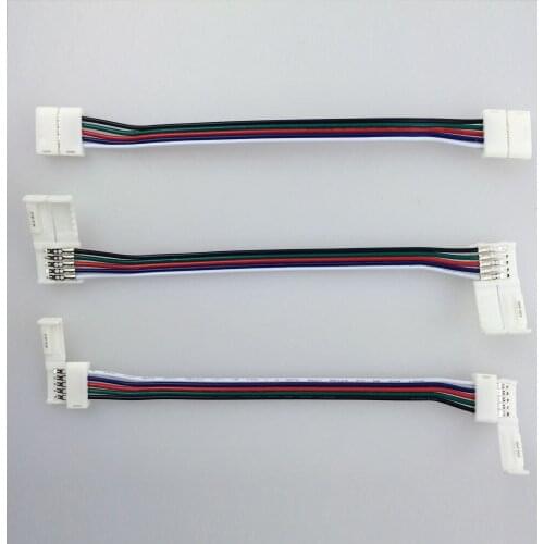 50x New 5Pin Free Soldering Connecter Wire For 5050 RGBW LED Strip double side 15cm cable