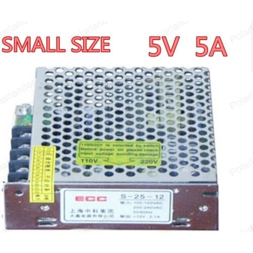 Wholesale Switching Power Supply Driver Switching 5V 5A 25W For LED Strip Light Display 110V/220V free shipping