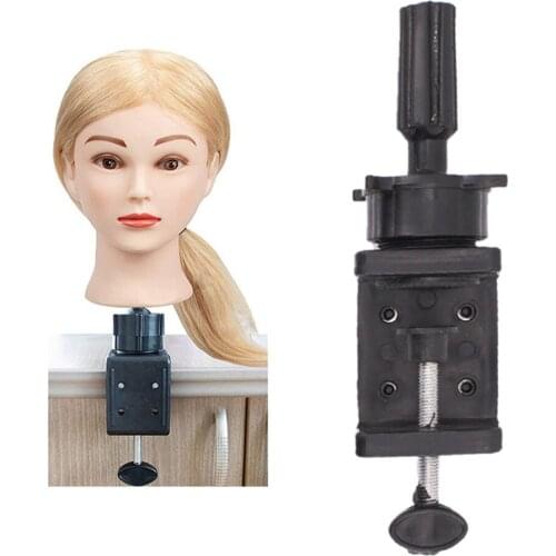 MagiDeal Hair Salon Hairdressing Mannequin Canvas Head Wig Holder Desk Clamp