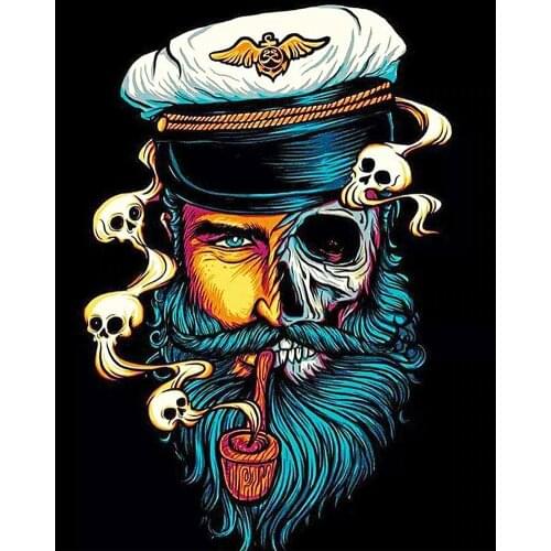 《Pirate avatar》 picture painting by numbers home decor birthday present quadros decorativos