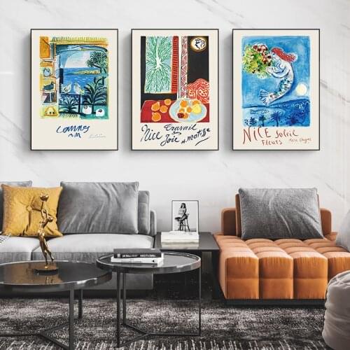 Picasso Matisse Poster Nordic Canvas Prints Abstract Vintage Artwork Famous Painting Modern Home Living Room Decorative Pictures