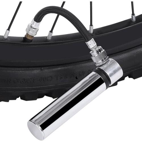 Portable Mini Bicycle Pump Bicycle Accessory Aluminum Alloy Tire Air Inflator Pump for Mountain Bike Football Basketball