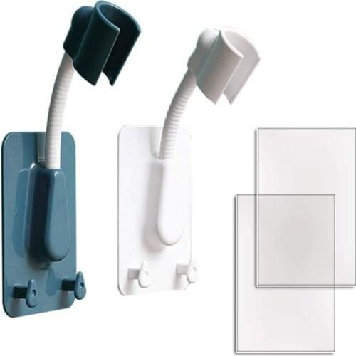 Adjustable Rotatable Shower Head Holder Handheld Showerhead Bracket Removable No-Punching Wall Mounted Shower Head Bracket