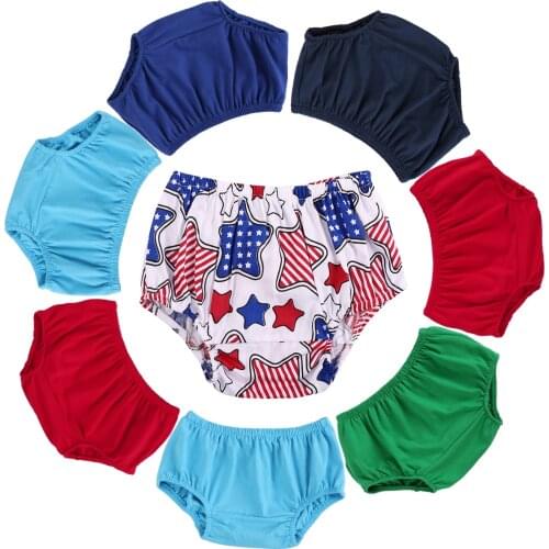 3-24M Baby Shorts PP Pants Bottoms Cute Baby Boy Shorts Solid Print Toddler Bloomer Diaper Cover Panties Baby Boy Girl Bloomers