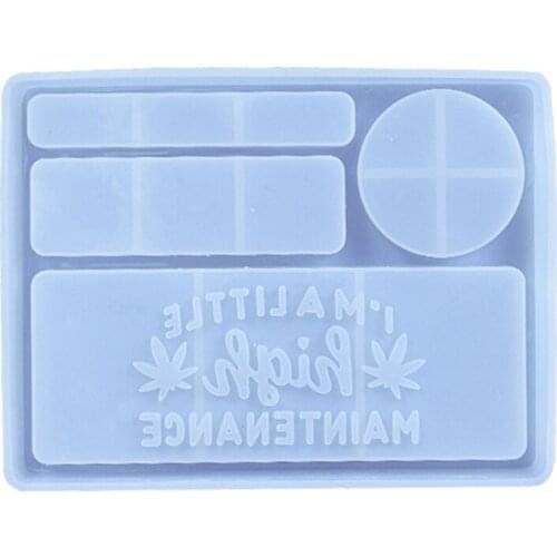 Maple Leaf Silicone Pallet Resin Mold Rolling Pallet Mold Storage Box Casting Large Serving Board Pallet Mold