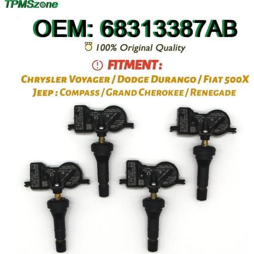 68313387AB Car TPMS Sensor Tire Air Pressure Monitoring System 433MHz for Chrysler Voyager Dodge Durango Fiat Jeep Compass