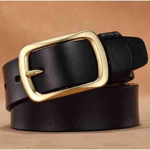 Alloy Gold Pin Buckle Belt Men 100 110 120 130 140 150cm Plus LONG Size Belt Male Real Genuine Leather Wasit Strap for Jeans