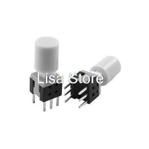20pcs 5.8 x 5.8mm x 13mm Gray Cap Tactile Tact Pushbutton Switch Lock 6 Pin PCB