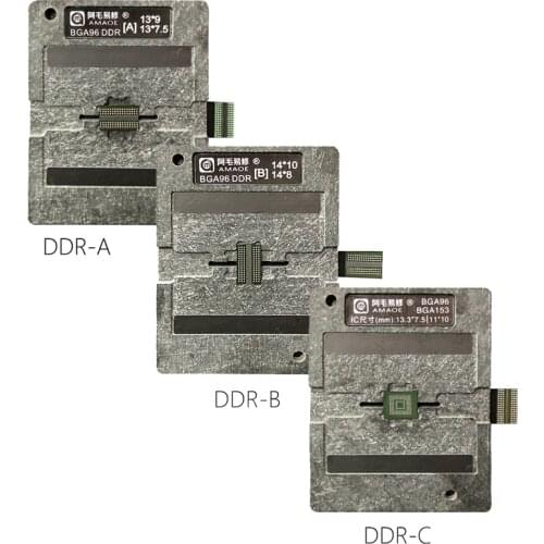 AMAOE DDR reballing stencil BGA96 DDR A DDR B BGA153 plate 0.25MM BGA96 stencil 0.15MM BGA153 stencil